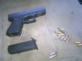 A 9mm pistol with 15 rounds of ammunition was also recovered