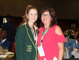 Special congratulations to Joanna Smith who was placed an incredible third place in South Africa in the quintile 5 schools. This means that she was first in KZN. She is congratulated by her mother.