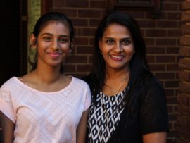 Our Lady of Fatima learner, Talia Chetty (2As) with her mom, Rhoda Chetty.