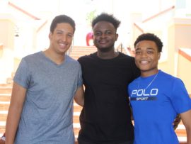 Jesse Clark, Bongani Msomi and Ange Quindi were thrilled with their results.