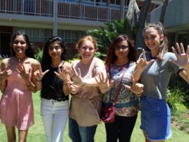 The 7As club, Deveshnee Govender, Prenesha Govender, Cailin thorp, Sameera Esat and Kayla Badenhorst.