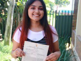 Nikita Munsamy also passed her matric exams with seven As.