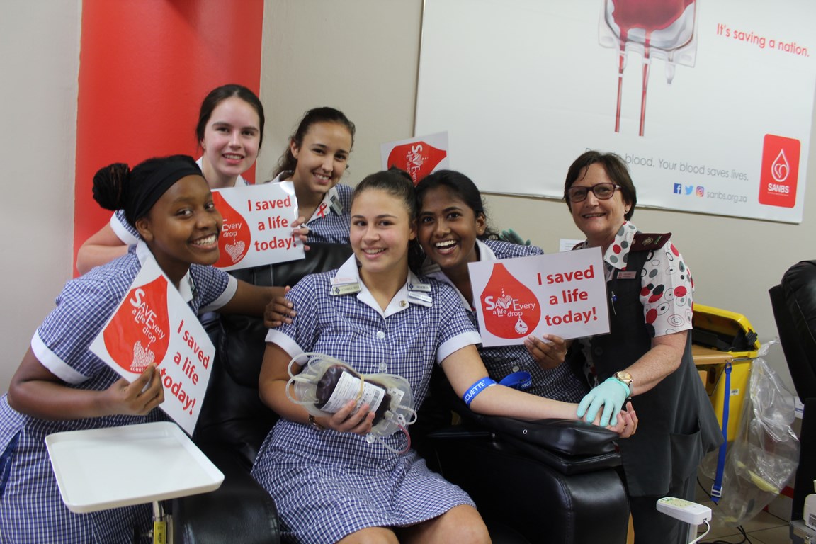 Support the South African Blood Services (SANBS) blood drive on Wednesday, 21 March at the Durban North Blood Donor Clinic in Kensington Square. There will also be a blood drive at Grace Family Church in uMhlanga. Our Lady of Fatima learners and members of the Interact Club Jade Gullan, Wazana Moncho, Christina Sourlis, Larissa Naidoo and Tyla Slogrove with sister Jane Groom urge residents to get involved in this year's blood drive.