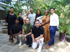 Detective Lungile Ngcobo, Candice Vandersteen, Mary-Ann Vandersteen, Capt Raymond Deokaran, Nishara Nundlal, Hlengiwe Zulu, Marchiano Markoem and front: Sphephile Zungu, Caleb Vandersteen and Francois Booysens.