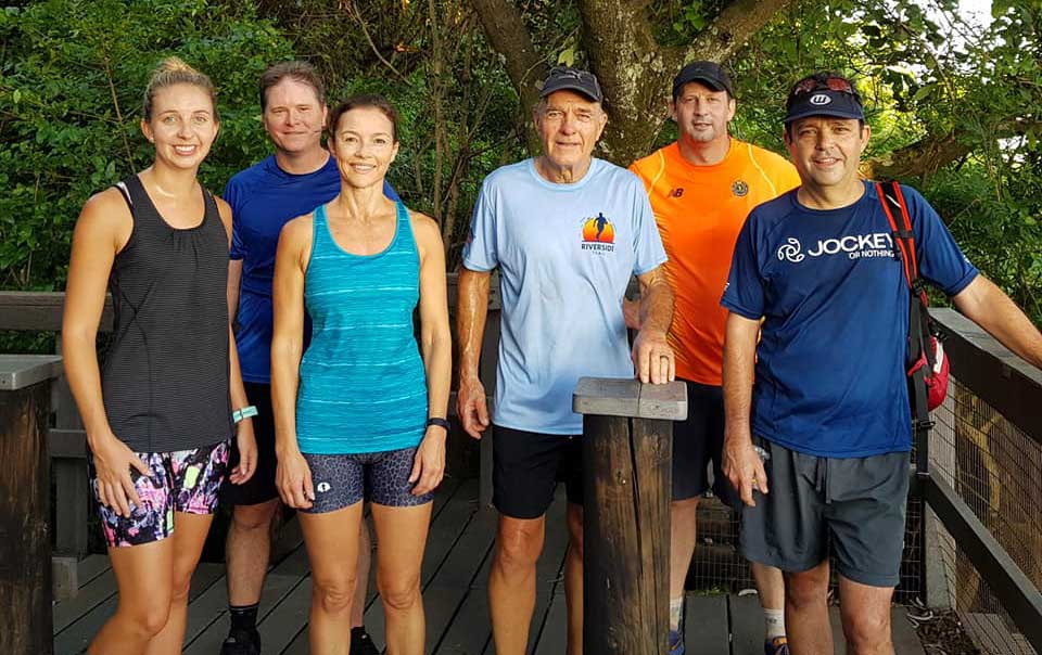 Riverside Trail will be celebrating its eighth birthday with a special run on Wednesday, 3 October. Members, Caitlin Walters, Lionel Smith, Di Hoffer,Buzz Bolton, Colin Botha and Dave Ward urge past and present runners to get involved. PHOTO: Charmaine Lingard