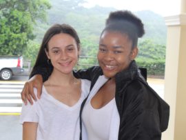 Crawford College La Lucia learners, Carmen Wylie and Linda Dlamini.