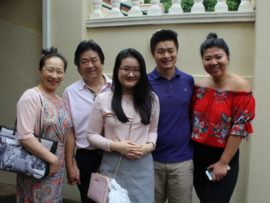 Crawford College La Lucia learner, Hao Tang, who achieved eight distinctions, celebrates with her family, Diana Lin, Zhi Yun Tang, Tao Tang and Nina Fan.
