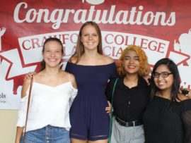 Crawford College La Lucia learners, Caelin van der Merwe, Hannah Maehler, Kaylah Chetty and Kirthanya Pillay were thrilled with their matric results.