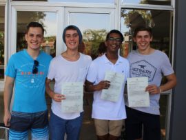 Brendan Watling (5 As), William Buckle (7As), Tarlin Nair (7As) and Ethan Keene (2As).