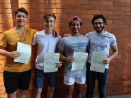 Daniel Butcher (3As), Jason Kent (7As), Cameron Ciaglia (6As) and Haytham Omar (7As).