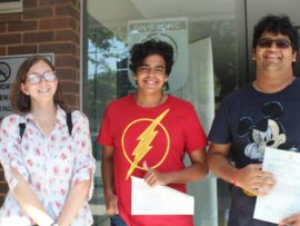 Nikkita fraser, Dylan Lewis and Akhil Madhunlall were some of the first learners to get their matric results at the school