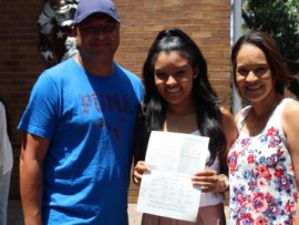 Noeleen and Ricky Kroutz are proud of their daughter, Chelsea.