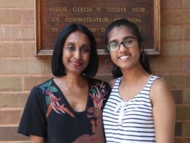 Roshni Moonsamy with Amishka sewpersad .