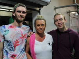 Nico Britz with Heidi and Luke Volker.