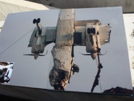 Some of the photos of the plane, which crashed nose first, into Alwyn Field's home.