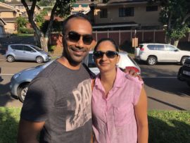 Marvin and his wife, Melissa Narainsamy said they were pleasantly surprised by how quickly the voting line went.