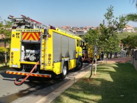 Members of the fire department were also on hand to douse the flames. PHOTOS: Netcare 911