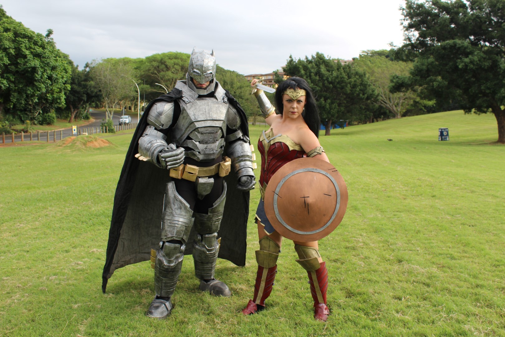 Some of Walter's most loved costume designs, his Batman and Wonder Woman outifts. 