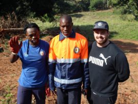 David Ngubudela, Lungisani Lushozi and Greg Bauer.