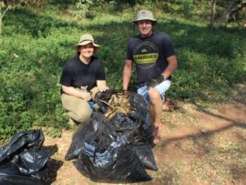 Enviro Fixers-Durban North member, Helen Koch with Bruce Jackson.