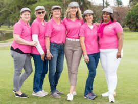 Members of the Pink Phoenix Cancer Foundation, Wendy Gordon, Engela Hanno, Alison Van Onselen, Sharon Van Straaten, Paula Tavolari and Ronicka Sirputh.