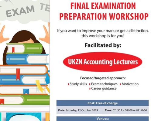 The workshop is open to matric learners.