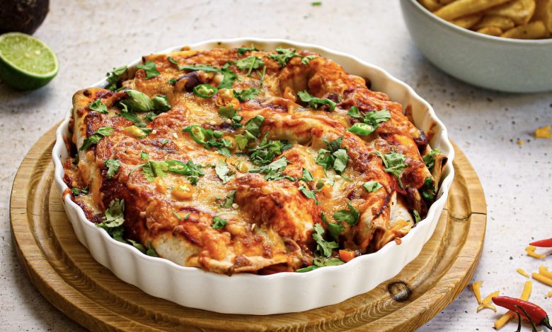 Meatless Monday, 15 Novembr, Baked Vegetarian Enchiladas Wraps