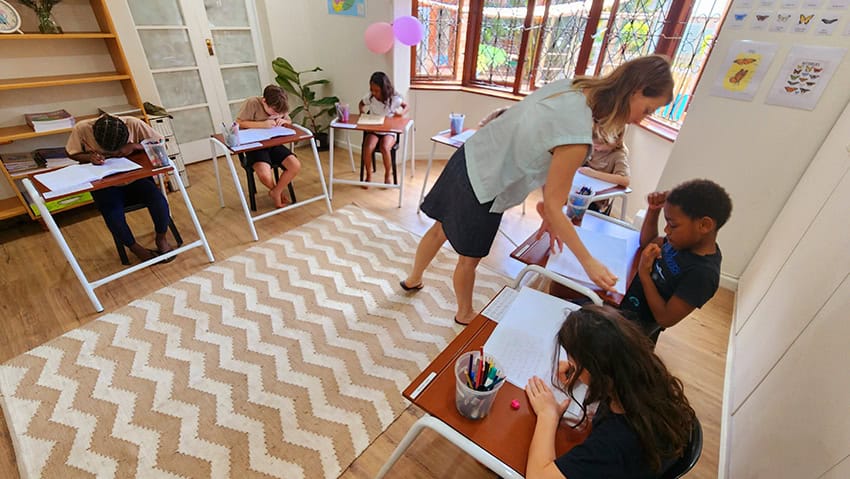 20221014_102656 small Children at work in the classroom at Ambleside Durban.