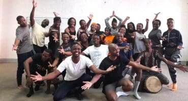 The cast of Esokuqala in rehearsals ahead of their performance on July 19 at the Playhouse. PHOTO: Publicity Matters