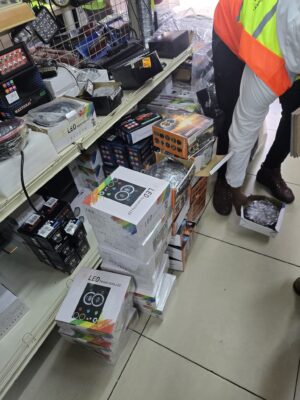 Electronic equipment found to be counterfeit. PHOTO: Facebook (Durban Metro SAPS)