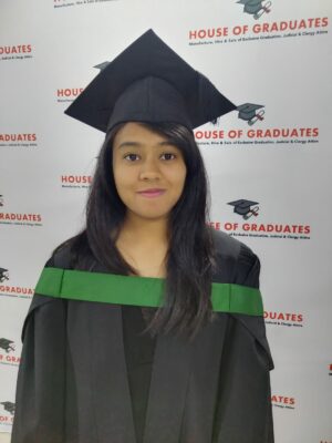 Suraishka Naicker, graudating from Berea Technical College with her N5 in mechanical engineering.