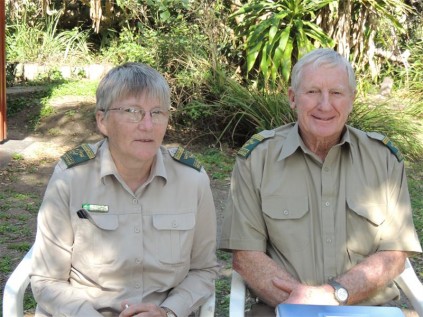 Ezemvelo KZN Wildlife honorary officers Anne Skelton and Peddy Bam at the South Coast Conservation Forum AGM.