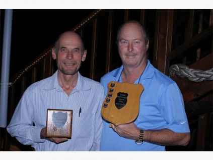 Bruce Barnes (right) won the the plate knockout, beating Fred Lauterbach in the final.  