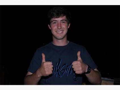 Luke Jenkins of Paddock gives the thumbs up after being named the 'most improved man'. 