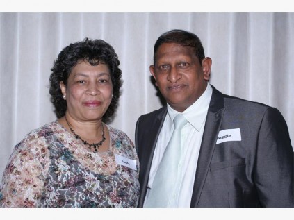 Pastor Reggie John and his wife Sandy pictured at the event honouring cancer survivors.  
