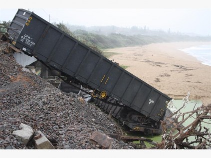 The wagons have not been removed.