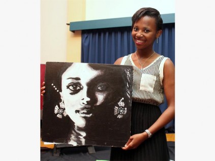 Sheppie High grade 12 pupil Zizipho Jebe's impressive artwork.
