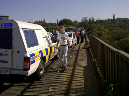 Emergency services at the scene.