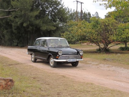 Brett Bellenger shows off his new acquisition, a DKW Junior.