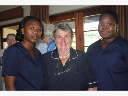 At the workshop are (from left) Tracey Shabane, Wendy Waddacor and Priscilla Dube of Marina Beach Rest Home.