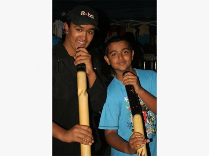 Jeetheshah Parsad (left) and his brother Ishan of Oslo Beach hunt for bargains. 