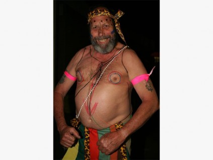 Wally Heales kicks up his heels at `Olumpic Dreams and Schemes' staged at the Port Shepstone Civic Centre. 