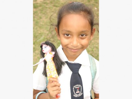 Marburg Primary’s Santess Naidoo with one of her purchases. 