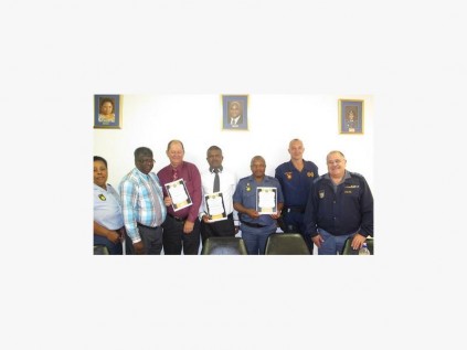 Officers from Port Shepstone SAPS are proud of their awards they received. Port Shepstone Cluster won best Major General Cluster in Crime Investigation, Best Performing Public Order Policing Unit (POP); Best Performing Organised Crime Unit and Best Dive Point Unit. 0786SN