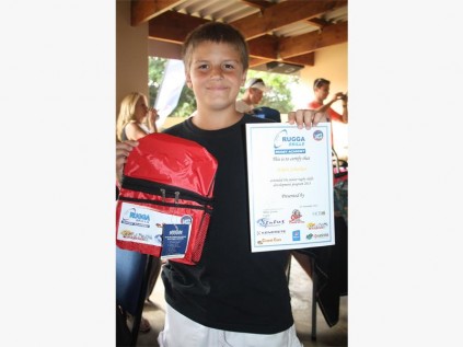 Showing off his award is future Springbok Ockert Schonken.