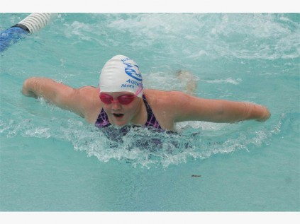Jade Busse shows she is an outstanding swimmer.