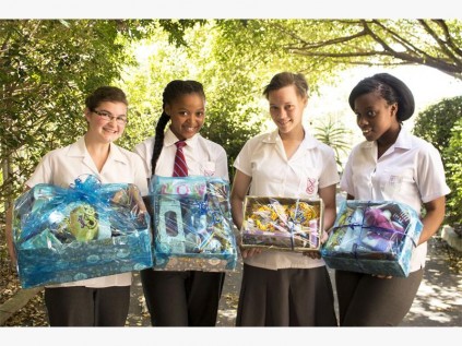 Sheppie High pupils (from left) Michaela Lategan, Zethu Shude, Tanya Heslop and Portia Cele were thrilled to win in the Teenagers Against Drug Abuse (TADA) raffle recently.