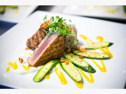 Team Mbango's spiced tuna, served as the main course, impressed the judges.