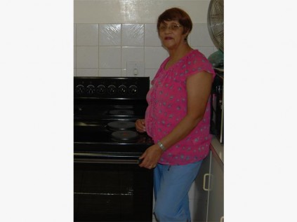 Pam Vincent, the incoming principal of Merlewood Crèche is grateful for the new stove.