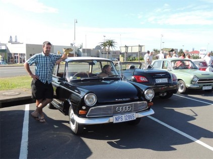 Brett Bellenger with his newly acquired 1965 DKW F1200cc.